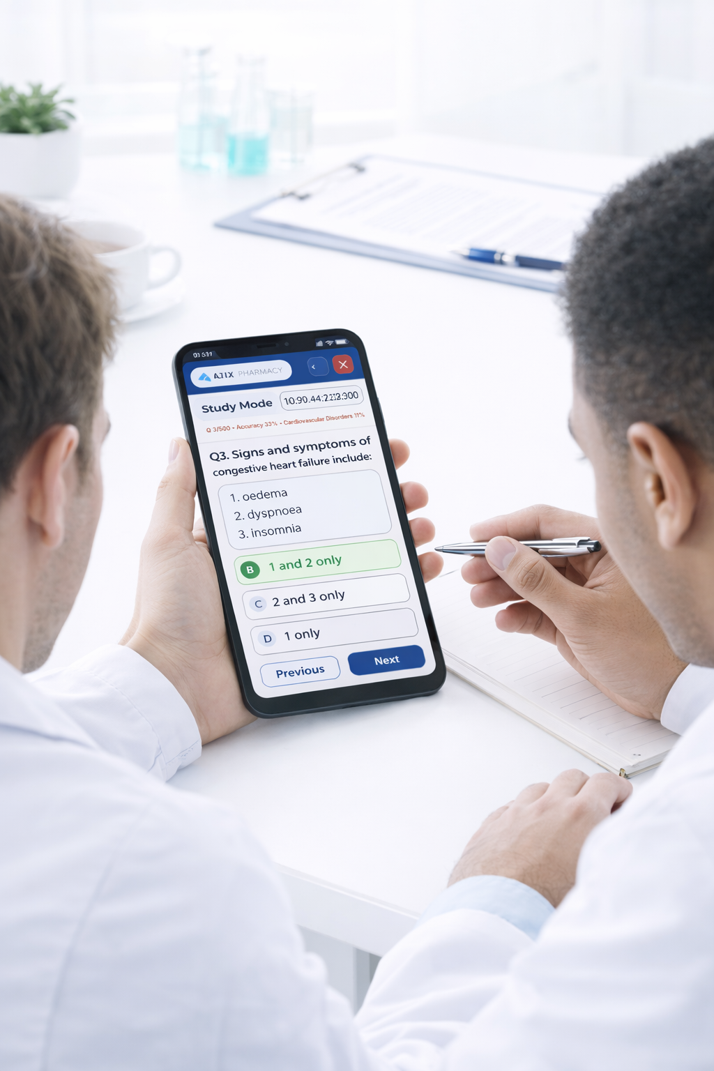 Quiz question flow interface